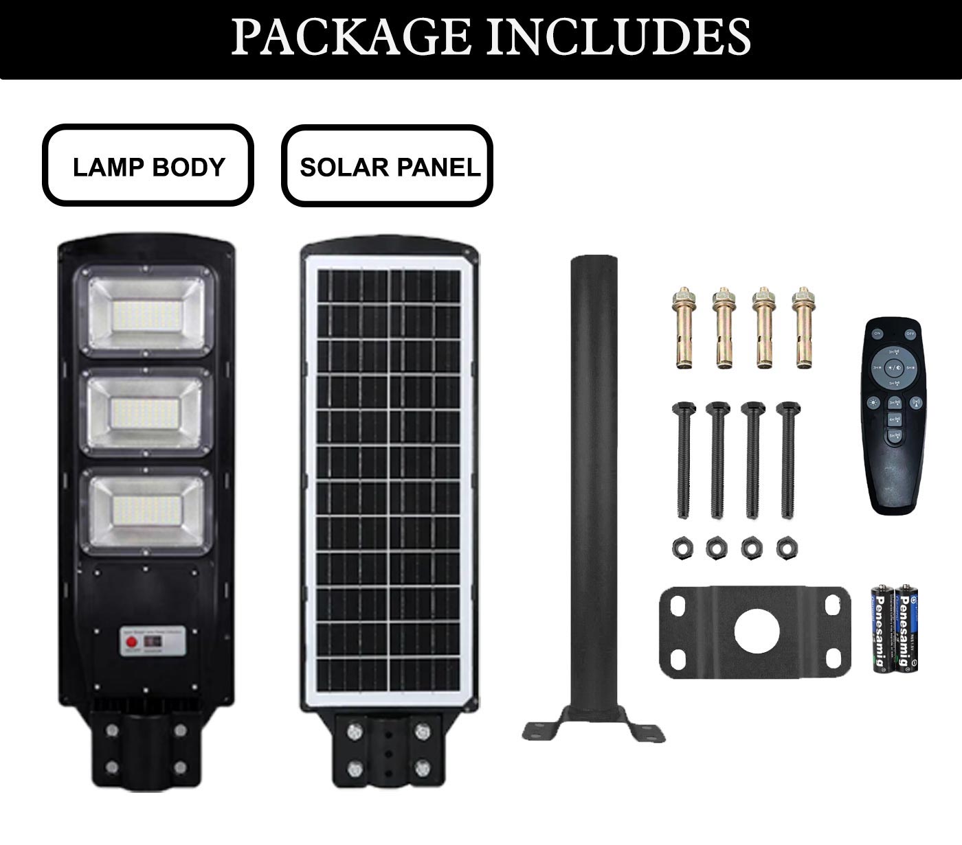 Farola LED Solar 300W