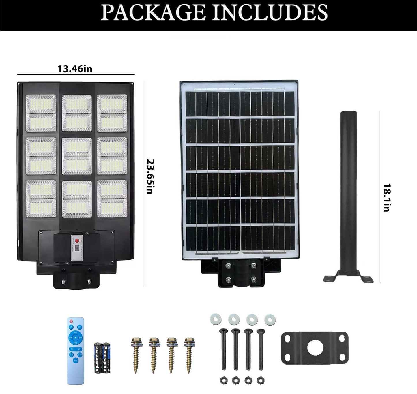 Farola LED Solar 600W